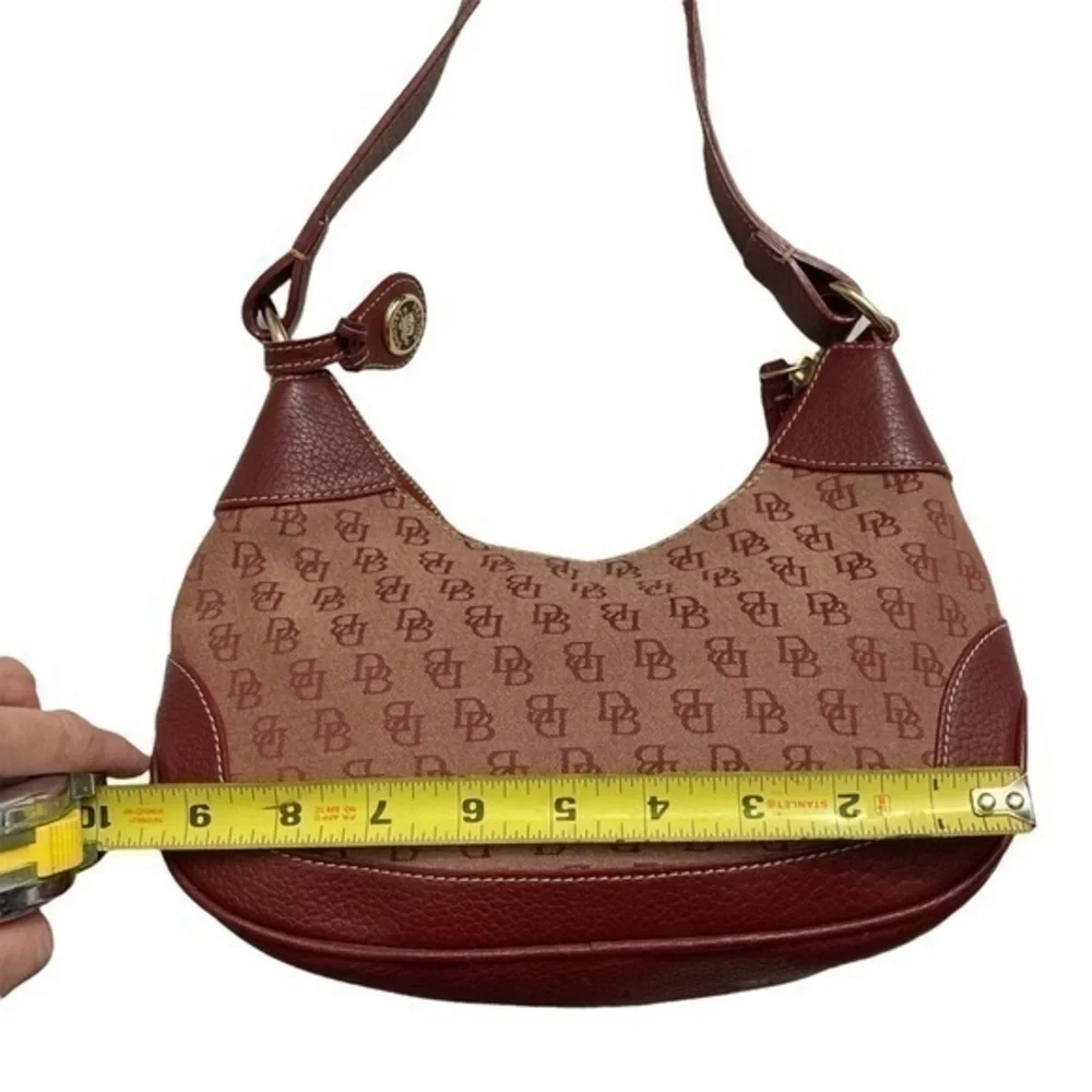 Dooney and Bourke red signature db hobo bag